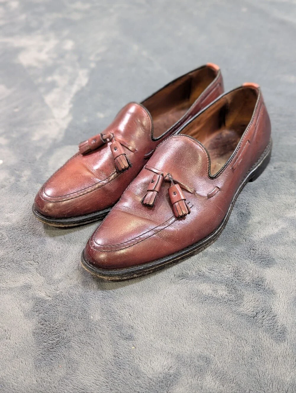 Allen Edmond Grayson Brown Leather Tassel Loafer Men's Size 9.5 Office Formal